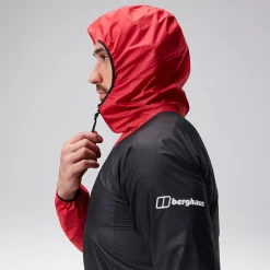 Berghaus MTN Guide Hyper LT Jacken für Herren - Schwarz/Rot-Herren Wasserdicht | Herren Leichte