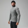 Berghaus MTN Guide Long Sleeve Half Zip Fleece für Herren - Grau/Schwarz-Herren Baselayer