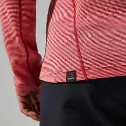 Berghaus MTN Guide Long Sleeve Half Zip Fleece für Damen - Rot-Damen Baselayer