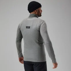 Berghaus MTN Guide Long Sleeve Half Zip Fleece für Herren - Grau/Schwarz-Herren Baselayer