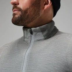 Berghaus MTN Guide Long Sleeve Half Zip Fleece für Herren - Grau/Schwarz-Herren Baselayer