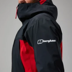 Berghaus MTN Seeker GTX Jacken für Herren - Schwarz/Rot-Herren Wasserdicht