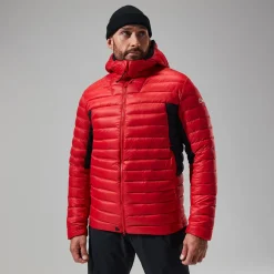 Berghaus MTN Seeker MW Daunen Hoodie für Herren - Rot/Schwarz-Herren Hoodies Und Sweatshirts | Isolierend