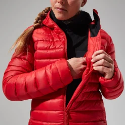Berghaus MTN Seeker MW Daunen Hoodie für Damen - Rot-Damen Hoodies Und Sweatshirts