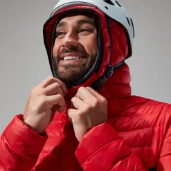 Berghaus MTN Seeker MW Daunen Hoodie für Herren - Rot/Schwarz-Herren Hoodies Und Sweatshirts | Isolierend