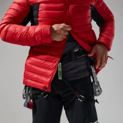 Berghaus MTN Seeker MW Daunen Hoodie für Herren - Rot/Schwarz-Herren Hoodies Und Sweatshirts | Isolierend