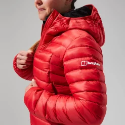 Berghaus MTN Seeker MW Daunen Hoodie für Damen - Rot-Damen Hoodies Und Sweatshirts