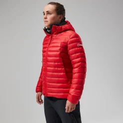 Berghaus MTN Seeker MW Daunen Hoodie für Damen - Rot-Damen Hoodies Und Sweatshirts