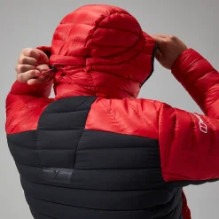 Berghaus MTN Seeker MW Daunen Hoodie für Herren - Rot/Schwarz-Herren Hoodies Und Sweatshirts | Isolierend