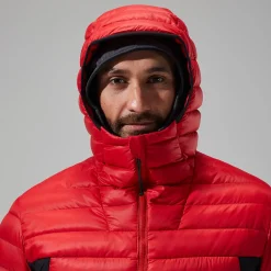 Berghaus MTN Seeker MW Daunen Hoodie für Herren - Rot/Schwarz-Herren Hoodies Und Sweatshirts | Isolierend
