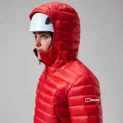 Berghaus MTN Seeker MW Daunen Hoodie für Damen - Rot-Damen Hoodies Und Sweatshirts