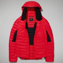 Berghaus MTN Seeker MW Daunen Hoodie für Herren - Rot/Schwarz-Herren Hoodies Und Sweatshirts | Isolierend