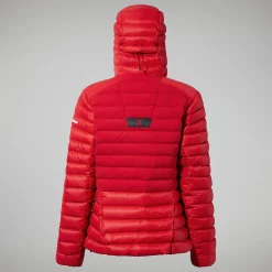 Berghaus MTN Seeker MW Daunen Hoodie für Damen - Rot-Damen Hoodies Und Sweatshirts