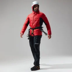 Berghaus MTN Seeker MW Daunen Hoodie für Herren - Rot/Schwarz-Herren Hoodies Und Sweatshirts | Isolierend