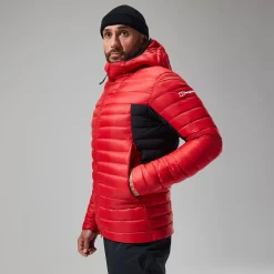 Berghaus MTN Seeker MW Daunen Hoodie für Herren - Rot/Schwarz-Herren Hoodies Und Sweatshirts | Isolierend