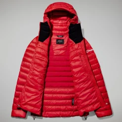 Berghaus MTN Seeker MW Daunen Hoodie für Damen - Rot-Damen Hoodies Und Sweatshirts