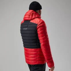 Berghaus MTN Seeker MW Daunen Hoodie für Herren - Rot/Schwarz-Herren Hoodies Und Sweatshirts | Isolierend
