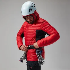 Berghaus MTN Seeker MW Daunen Hoodie für Herren - Rot/Schwarz-Herren Hoodies Und Sweatshirts | Isolierend