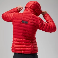 Berghaus MTN Seeker MW Daunen Hoodie für Damen - Rot-Damen Hoodies Und Sweatshirts