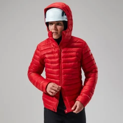 Berghaus MTN Seeker MW Daunen Hoodie für Damen - Rot-Damen Hoodies Und Sweatshirts