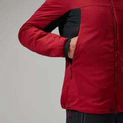Berghaus MTN Seeker MW Synthetischer Hoodie für Herren - Dunkelrot/Schwarz-Herren Hoodies Und Sweatshirts