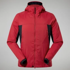 Berghaus MTN Seeker MW Synthetischer Hoodie für Herren - Dunkelrot/Schwarz-Herren Hoodies Und Sweatshirts