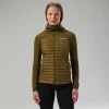 Berghaus Nula Hybrid Jacke für Damen - Grün-Damen Isolierend
