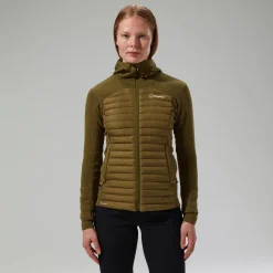 Berghaus Nula Hybrid Jacke für Damen - Grün-Damen Isolierend