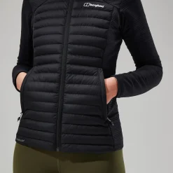 Berghaus Nula Hybrid Jacken für Damen - Schwarz-Damen Isolierend