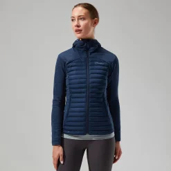 Berghaus Nula Hybrid Jacken für Damen - Dunkelblau-Damen Isolierend