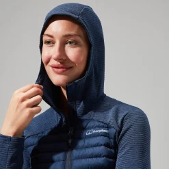 Berghaus Nula Hybrid Jacken für Damen - Dunkelblau-Damen Isolierend