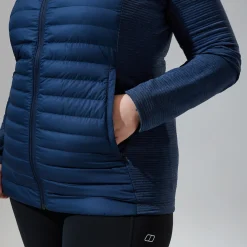 Berghaus Nula Hybrid Jacken für Damen - Dunkelblau-Damen Isolierend