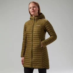 Berghaus Nula Lange Micro Jacket für Damen - Grün-Damen Isolierend | Lightweight