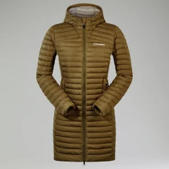 Berghaus Nula Lange Micro Jacket für Damen - Grün-Damen Isolierend | Lightweight