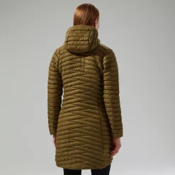 Berghaus Nula Lange Micro Jacket für Damen - Grün-Damen Isolierend | Lightweight