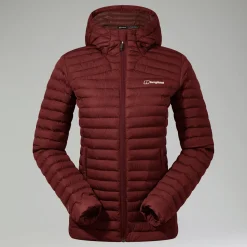 Berghaus Nula Micro Jacket Garnet für Damen - Rot-Damen Isolierend | Lightweight