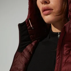 Berghaus Nula Micro Jacket Garnet für Damen - Rot-Damen Isolierend | Lightweight