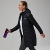 Berghaus Nula Micro Long Jacken für Damen - Schwarz-Damen Isolierend | Lightweight