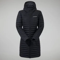 Berghaus Nula Micro Long Jacken für Damen - Schwarz-Damen Isolierend | Lightweight