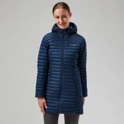 Berghaus Nula Micro Long Jacken für Damen - Dunkelblau-Damen Isolierend | Lightweight