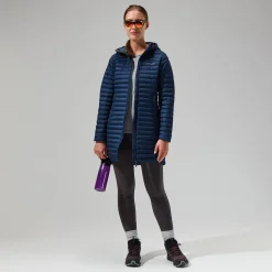Berghaus Nula Micro Long Jacken für Damen - Dunkelblau-Damen Isolierend | Lightweight
