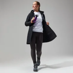 Berghaus Nula Micro Long Jacken für Damen - Schwarz-Damen Isolierend | Lightweight