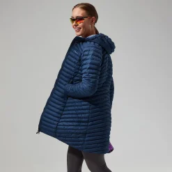 Berghaus Nula Micro Long Jacken für Damen - Dunkelblau-Damen Isolierend | Lightweight