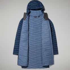 Berghaus Nula Micro Long Jacken für Damen - Dunkelblau-Damen Isolierend | Lightweight
