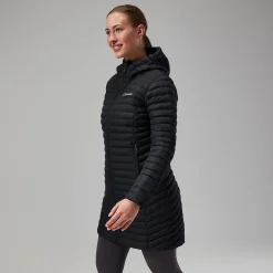 Berghaus Nula Micro Long Jacken für Damen - Schwarz-Damen Isolierend | Lightweight