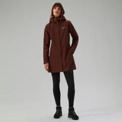 Berghaus Omeara Lange Jacke für Damen - Braun-Damen Wasserdicht