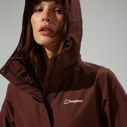 Berghaus Omeara Lange Jacke für Damen - Braun-Damen Wasserdicht