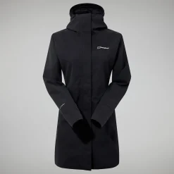Berghaus Omeara Lange Jacken für Damen - Schwarz-Damen Wasserdicht