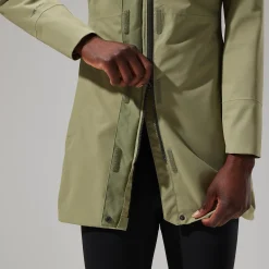 Berghaus Omeara Lange Jacken für Damen - Grün-Damen Wasserdicht