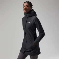 Berghaus Omeara Lange Jacken für Damen - Schwarz-Damen Wasserdicht
